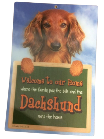 3D DACHSHUND RED DOG WELCOME SIGN
