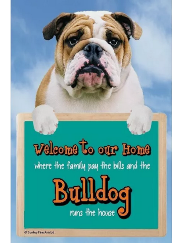 3D BULLDOG WELCOME SIGN 