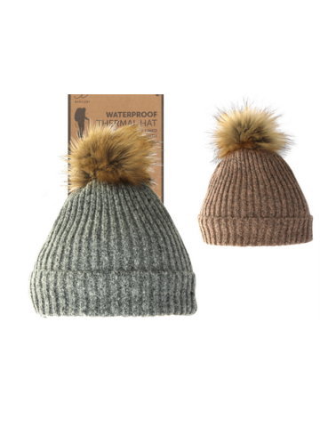 Ladies Waterproof Bobble Hat  (1 SUPPLIED)