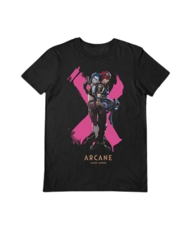 Arcane (Duo) Black Large Unisex T-Shirt‚ League of Legends