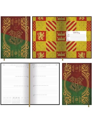 HARRY POTTER 2024 Diary, A5 Diary Hard Cover, Week to a View Planner