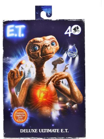 NECA - E.T. - 40th Anniversary Deluxe E.T. Ultimate 7" Action Figure with LED Chest 