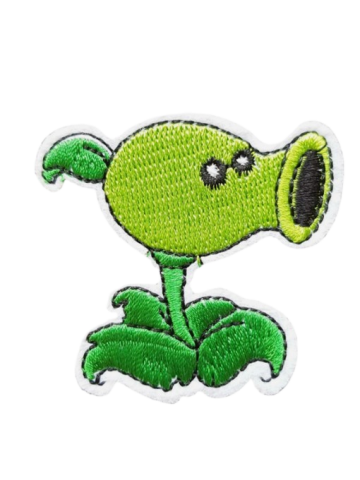 Embroidered Patch - Zombies Plant Shooter - Iron On/Sew On