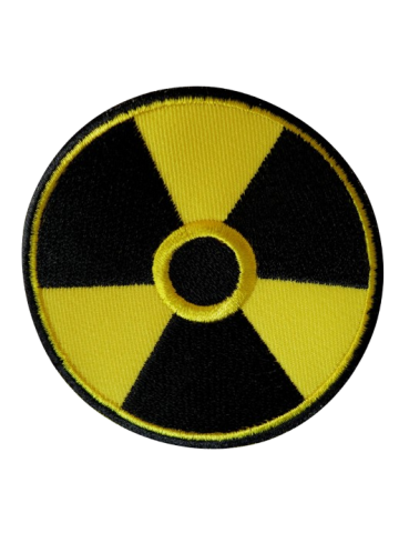 Embroidered Patch - Warning Sign - Iron On/Sew On