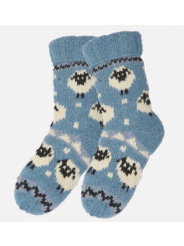 Long Wool Knit Socks - Sheep