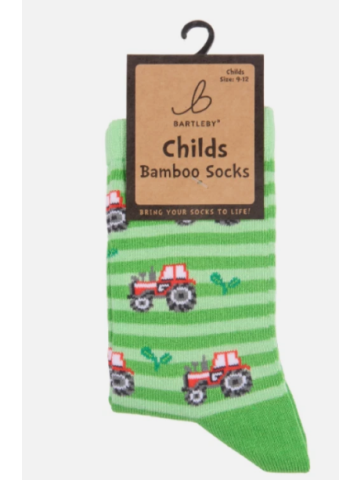 Childs Funky Bamboo Socks - Little Tractor - Assorted Sizes