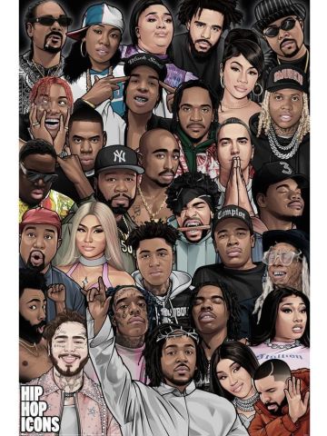 Pyramid International Hip Hop Icons Maxi Poster, 61cm x 91.5cm - Official Merchandise ​ 
