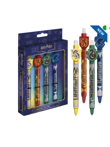 Harry Potter (Hogwarts Heraldry) 4Pk Erasable Gel Pen