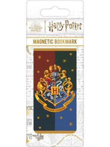 Harry Potter Colourful Crest Hogwarts Magnetic Bookmark - New 