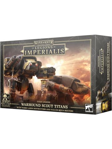 Games Workshop - Warhammer - Legions Imperialis - Warhound Scout Titans with Turbo Laser Destructors and Vulcan Mega-Bolters 