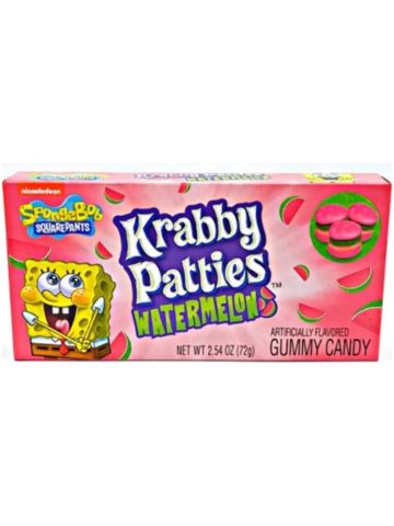 Spongebob Squarepants Krabby Patties Watermelon Gummy Candy 72g