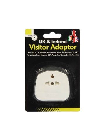 Visitor To Uk Adapter Plug (2pin To 3pin)