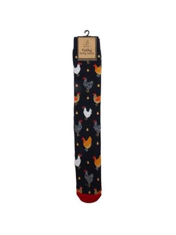 Funky Welly Socks - Colourful Chicken 