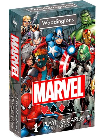 Waddingtons Number 1 Marvel Universe Playing Card Game, play with your favourite superheroes including Iron Man, Spider-Man and Captain America