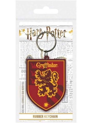 HARRY POTTER Gryffindor Crest Rubber Keyring - Official Merchandise 