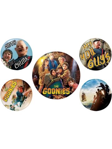 The Goonies Treasure 5 Piece Button Badge Set