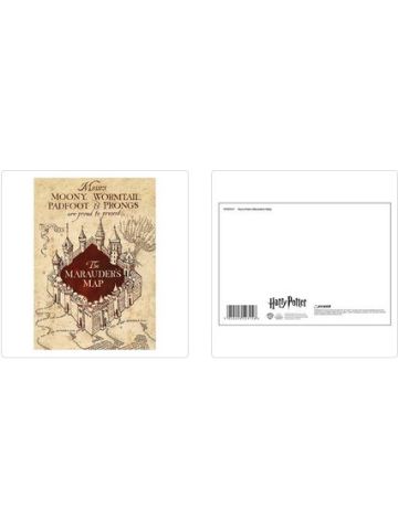 HARRY POTTER (MARAUDER'S MAP) POSTCARD PRINT A6 (1 CARD SUPPLIED)