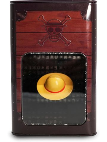 OFFICIAL ONE PIECE STRAW HAT ILLUSION MONEY BOX PIGGY BANK SAVINGS TIN NEW