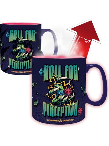 ABYSTYLE Dungeons & Dragons Roll for Perception Heat Change Ceramic Novelty Coffee & Tea Mug