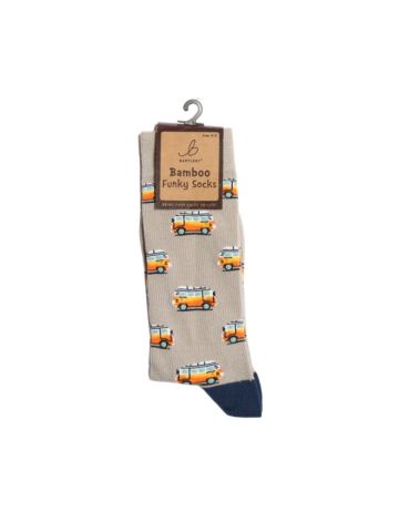 Mens Funky Bamboo Socks - Surfer Bus 