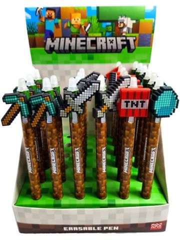 Puckator Inkredible Erasable Pen with Minecraft PVC Tools Topper (1 SUPPLIED)