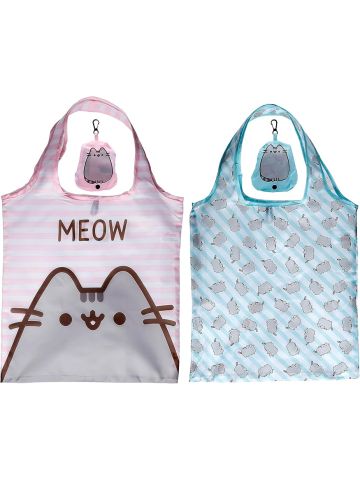 Foldable Reusable Shopping Bag - Pusheen Cat Design (1 SUPPLIED)