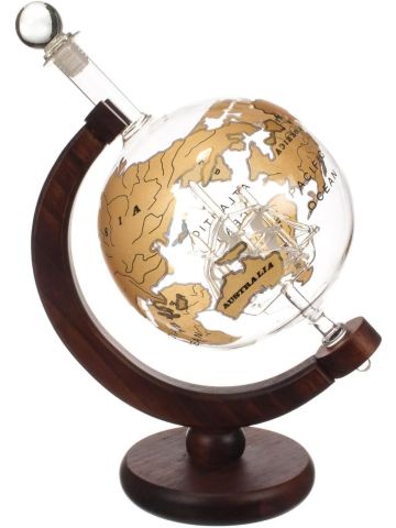 Nauticalia Gold Globe Ship Decanter 