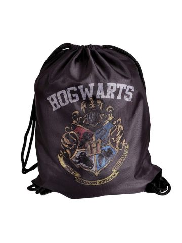 HARRY POTTER Sports Gymbag Hogwarts Crest 34,5x44cm grey black