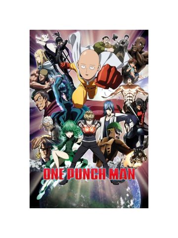 GB eye LTD, One Punch Man, Group, Maxi Poster, 61x91,5cm, Wood Various, 65 x 3.5 x 3.5 cm