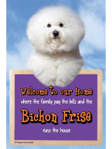 Bichon Frise Welcome Hang-up