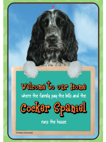 Cocker Spaniel (Blue Roan) Welcome Hang-up