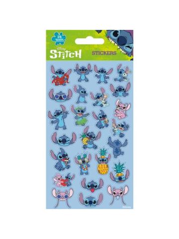 LILO & STITCH (STITCH & ANGEL) 25pc REUSABLE PAPER STICKERS 